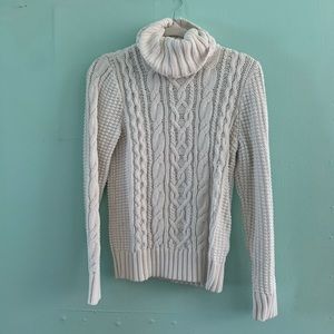 Corded Turtleneck Sweater